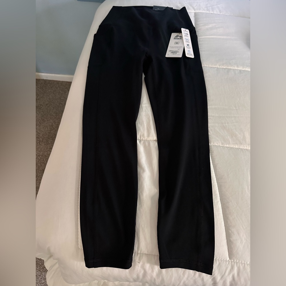 RBX Jet Black Performance ankle length  high waisted Leggings with pockets